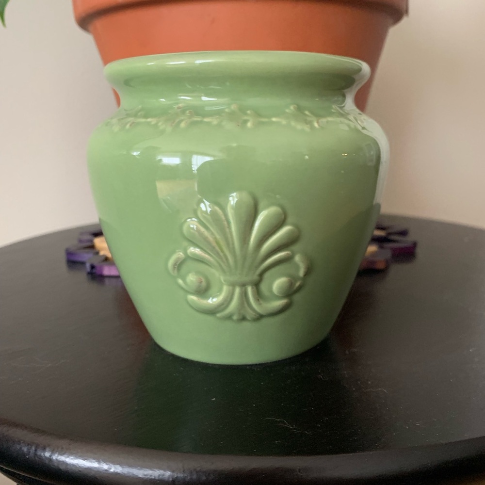 💖🥰 Vintage Green Ceramic Scented Wax Burner
